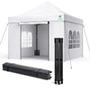 Verstärktes Pavillon 3x3m, Wasserdichter Faltpavillon mit 4 Seitenteilen&Sandsäcke Weiß - VOUNOT DE
