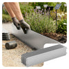 25er Set verzinkt Metall Rasenkante Beeteinfassung 100×18 cm, Silber - VOUNOT DE