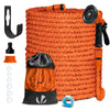 Flexibler Gartenschlauch 45m, Flexibel Wasserschlauch Dehnbarer mit 10 Sprühfunktionen, Orange - VOUNOT DE