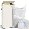Wäschekorb mit Deckel & Wäschesäcke 100L Faltbarer Wäschesammler, Beige