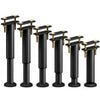 6X Möbelfüße Verstellbar Metall Höhenverstellbar 18-32 cm Schwarz