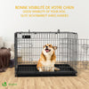 Hundekäfig Klappbar, Hundebox Auto mit Abdeckung & Bodenschale, 92 cm L - VOUNOT DE