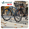 Fahrradständer für 4 Fahrräder, Boden und Wandmontage, Silber - VOUNOT DE