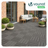 16 Stück WPC Terrassenfliesen 30x30 cm, Klickfliesen Outdoor 1.5m² Grau