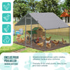 Metall Hühnerstall Hühnerhaus Freilaufgehege mit PE-Farbtuch 3x2x2m - VOUNOT DE