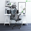 Bürostuhl ergonomisch, Schreibtischstuhl mit Einstellbarer Kopfstütze Grau - VOUNOT DE