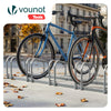 Fahrradständer für 5 Fahrräder, Boden und Wandmontage, Silber - VOUNOT DE