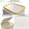 Wäschekorb mit Deckel & Wäschesäcke 100L Faltbarer Wäschesammler, Beige
