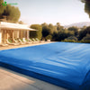 Poolabdeckung Rechteckig 160g/m² Doppelter Poolplane mit DIY-Drainagelöchern & Aluminiumösen, 8X14m - VOUNOT DE