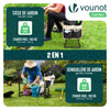 2in1 Kniebank für Gartenarbeit, Gartenhocker Klappbar, Schwarz - VOUNOT DE