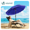 Sonnenschirm Strandschirm 200cm mit Tragetasche und Bodenanker Blau - VOUNOT DE
