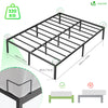 Bettgestell 140x190 cm Metallbett mit Lattenrost und Stauraum unter dem Bett - VOUNOT DE
