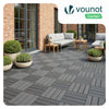 22 Stück WPC Terrassenfliesen 30x30 cm, Klickfliesen Outdoor 2m² Anthrazit
