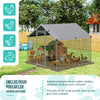 Metall Hühnerstall Hühnerhaus Freilaufgehege mit PE-Farbtuch 2x2x2m