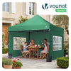 Verstärktes Pavillon 3x3m, Wasserdichter Faltpavillon mit 4 Seitenteilen&Sandsäcke Grün - VOUNOT DE