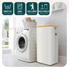 Wäschekorb mit Deckel & Wäschesäcke Faltbarer Wäschesammler, 100L Beige