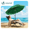 Sonnenschirm Strandschirm 200cm mit Tragetasche und Bodenanker Grün - VOUNOT DE