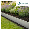 25er Set verzinkt Metall Rasenkante Beeteinfassung 100×18 cm, Silber - VOUNOT DE