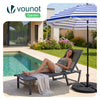 Sonnenliege Gartenliege aus Aluminium und Textilene 190x62x31cm Grau - VOUNOT DE