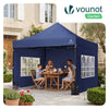 Verstärktes Pavillon 3x3m, Wasserdichter Faltpavillon mit 4 Seitenteilen&Sandsäcke Blau - VOUNOT DE