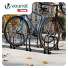 Fahrradständer für 4 Fahrräder, Boden und Wandmontage, Schwarz - VOUNOT DE