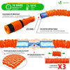 Flexibler Gartenschlauch 45m, Flexibel Wasserschlauch Dehnbarer mit 10 Sprühfunktionen, Orange - VOUNOT DE