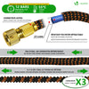 Flexibler Gartenschlauch 15m, Flexibel Wasserschlauch Dehnbarer mit 10 Sprühfunktionen, Messinganschlüssen,Orange - VOUNOT DE