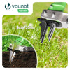 Unkrautstecher Gardena mit langem Stiel und Edelstahlkrallen für Rasen, 100cm - VOUNOT DE