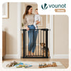 Treppenschutzgitter ohne Bohren 75-82 cm, Türschutzgitter für Hunde Katzen, Schwarz