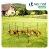 Hühnerzaun & Hundezaun, 30m Mobiler Zaun,PE Begrenzungszaun Gartenzaun Orange