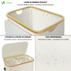 Wäschekorb mit Deckel & Wäschesäcke 145L, Faltbarer Wäschesammler 2 Fächer, Beige