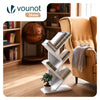 Bücherregal Baumform Standregal Bücher Regal 30x16x60 cm Weiß