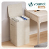 Wäschekorb 90L, Wäschesammler mit Deckel  Beige - VOUNOT DE