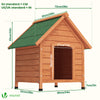 Hundehütte Outdoor aus Holz, mit Bitumendach, abnehmbarem Boden, rutschfest, Naturfarben - VOUNOT DE