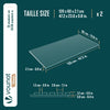 2er Set Akustikpaneele 120 × 60 × 2,1 cm, Akustik Wandpaneele in Holzoptik Weiß-Eiche