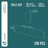 15er Set verzinkt Metall Rasenkante Beeteinfassung 100×18 cm, Silber - VOUNOT DE