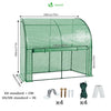Gewächshaus Foliengewächshaus, Anlehngewächshaus mit Seitenwände Aufrollbar, Tomatengewächshaus Winterfest Stabil, 200x100x180cm  Grün - VOUNOT DE