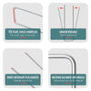 200 Stück Erdanker verzinktes Metall, U-förmige Bodenanker 150 × 30 mm, Ø 3 mm - VOUNOT DE