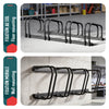 Fahrradständer für 4 Fahrräder, Boden und Wandmontage, Schwarz - VOUNOT DE