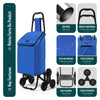 Einkaufstrolley Klappbar mit 6 Räder, Treppensteiger 32L, Blau