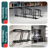 Fahrradständer für 3 Fahrräder, Boden und Wandmontage, Schwarz - VOUNOT DE