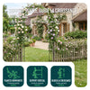 2er Set Rosenbogen Metall Stabil Gartenbogen 240x140x37cm Schwarz
