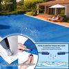 Poolabdeckung Rechteckig 160g/m² Doppelter Poolplane mit DIY-Drainagelöchern & Aluminiumösen, 8X14m - VOUNOT DE