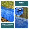 2x3m Abdeckplane 240 g/m² Wasserdicht lkw Plane mit Ösen, Gewebeplane Blue - VOUNOT DE