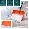 Schneeschieber Abnehmbar Schneeschaufel mit Alustiel Orange - VOUNOT DE