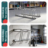 Fahrradständer für 3 Fahrräder, Boden und Wandmontage, Silber - VOUNOT DE