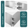5er Set verzinkt Metall Rasenkante Beeteinfassung 100×18 cm, Silber - VOUNOT DE