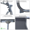2er Set Sonnenliege mit Dach, 190 x 58 x 27 cm  Grau - VOUNOT DE