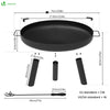 Metall Feuerschale Feuerkorb mit Schürhaken Feuerstelle Ø 60 cm, Schwarz - VOUNOT DE