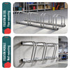 Fahrradständer für 4 Fahrräder, Boden und Wandmontage, Silber - VOUNOT DE